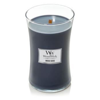 WoodWick Vonná sviečka váza veľká Indigo Suede 609,5 g