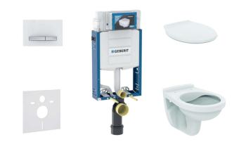 GEBERIT - Kombifix Set predstenovej inštalácie, klozet Alpha s doskou, tlačidlo Sigma50, alpská biela 110.302.00.5 NR8