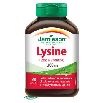 JAMIESON Lyzín 1000 mg so zinkom a vitamínom C 60 tabliet