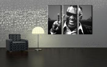 Ručne maľovaný POP Art obraz Ray Charles