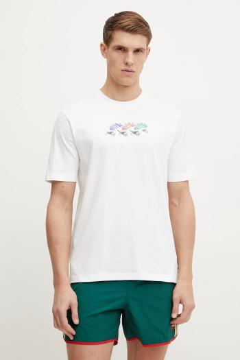 Bavlnené tričko adidas Originals Q12 TS Roller pánske, biela farba, s potlačou, JD0706