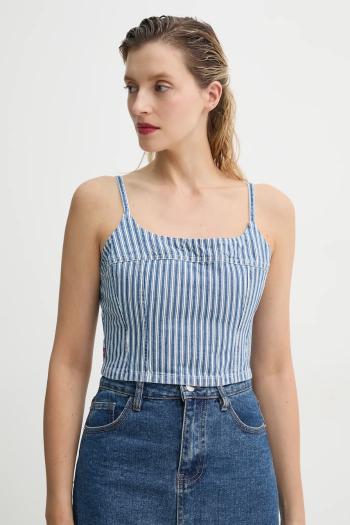 Džínsový top Levi's JADINE DENIM CAMI TANK dámsky, béžová farba, vzorovaný, 001SD