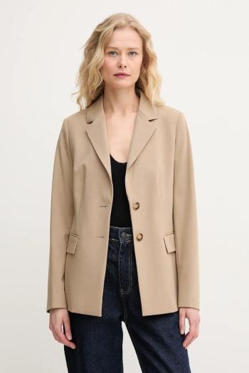 Sako United Colors of Benetton béžová farba, jednoradové, jednofarebné, 2R4CDW02W