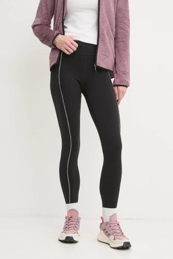 Športové legíny Smartwool dámske, čierna farba, s nášivkou, SW002816