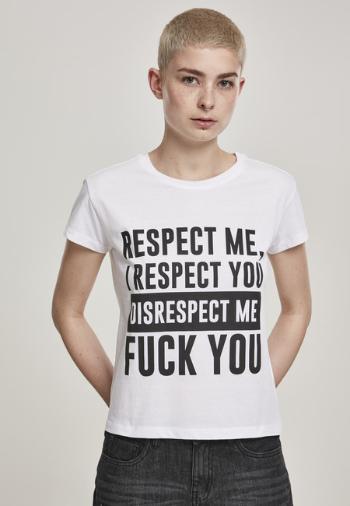 Mr. Tee Ladies Respect Me Tee white