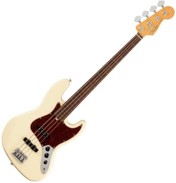 Fender American Professional II Jazz Bass RW FL Olympic White Bezpražcová basgitara