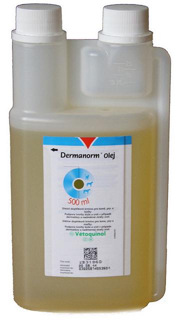 Dermanorm oil pre zdravú kožu a srsť mačiek, psov a koní 500ml