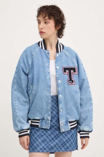 Džínsová bomber bunda Tommy Jeans prechodná, DW0DW18202