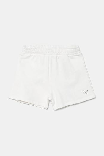 Detské bavlnené šortky Guess biela farba, jednofarebné, J5GD38 KCRP0