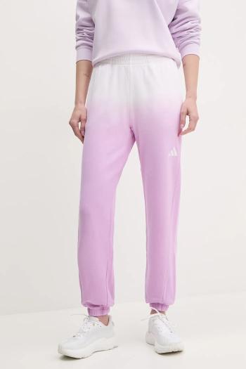 Bavlnené tepláky adidas ALL SZN Dip Dye fialová farba, vzorované, JJ4586