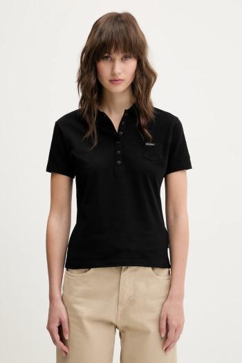Polo tričko Guess Jeans dámske, čierna farba, W5GP73 KCYR1