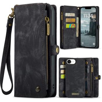 WALLET Ochranný kryt s peňaženkou 2v1 pre Apple iPhone 16e čierny