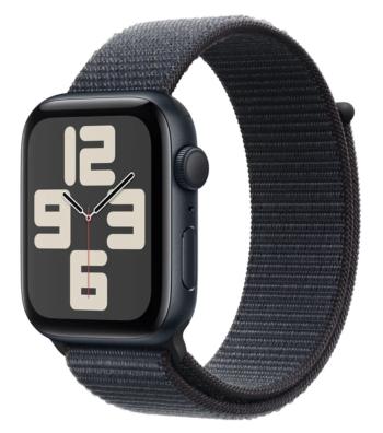 APPLE Watch SE (2024) 40mm Temne atramentový hliník s atramentovo fialovým prevliekacím remienkom
