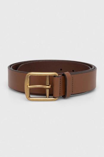 Kožený opasok Polo Ralph Lauren pánsky,hnedá farba,405913732