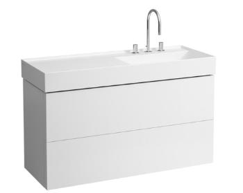 Kúpeľňová skrinka bez umývadla Kartell LAUFEN  118x450x60 cm biela matná H4076490336401