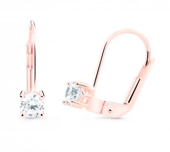 Cutie Jewellery Náušnice z ružového zlata so zirkónmi Z8025-55-10-X-4
