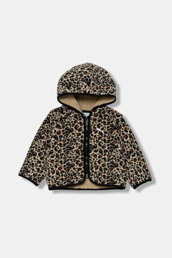 Bunda Puma Minicats Sherpa Jacket béžová farba, 688403