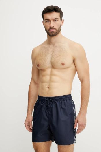 Plavkové šortky Calvin Klein tmavomodrá farba, KM0KM01109