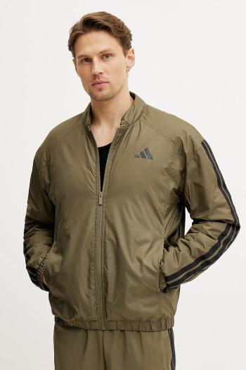 Bunda adidas Essential zelená farba, prechodná, JJ1202