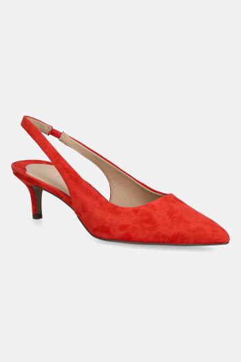 Semišové lodičky Lauren Ralph Lauren Lolah II červená farba, 802959263005