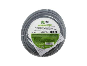 Predlžovací kábel 1 zásuvka 5m QTEC Q-408F