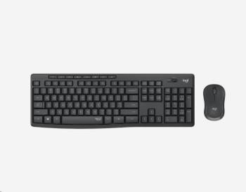 Logitech Silent Wireless Combo MK295, bezdrátová klávesnice + myš, US, Graphite