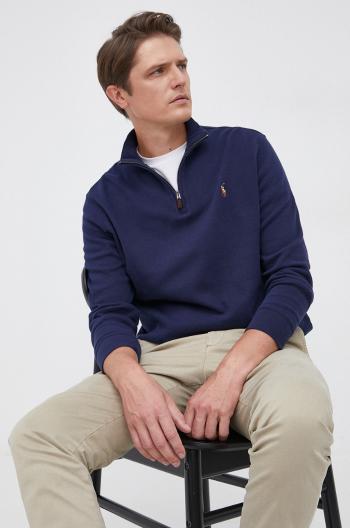Bavlnený sveter Polo Ralph Lauren pánský, tmavomodrá farba