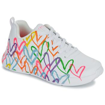 Skechers  UNO LITE GOLDCROWN - HEART OF HEARTS  Nízke tenisky Biela