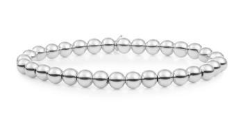 Sparkling Jewels Strieborný guličkový náramok pre ženy Saturn SB-S-6MM-ADD