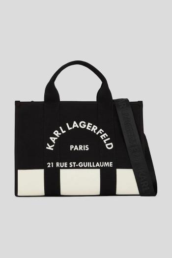 Bavlnená taška Karl Lagerfeld čierna farba, A3W50025