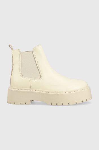 Kožené topánky chelsea Steve Madden Veerly dámske, béžová farba, na platforme,