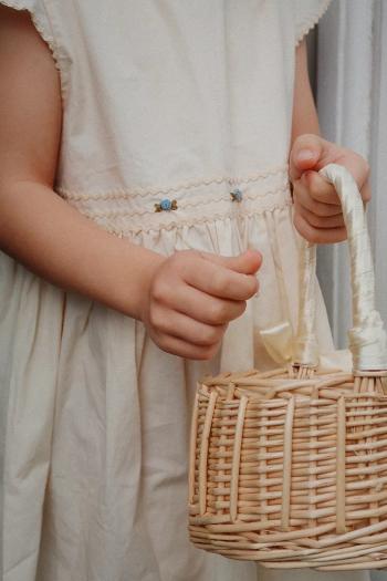 Dievčenské bavlnené šaty Konges Sløjd CELEBRATION AALIYAH DRESS GOTS béžová farba, mini, áčkový strih, KS103576
