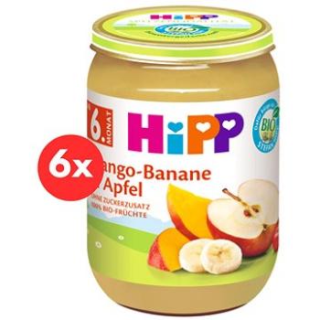 HiPP BIO Jablká s mangom a banánmi - 6 × 190 g (4062300293786)