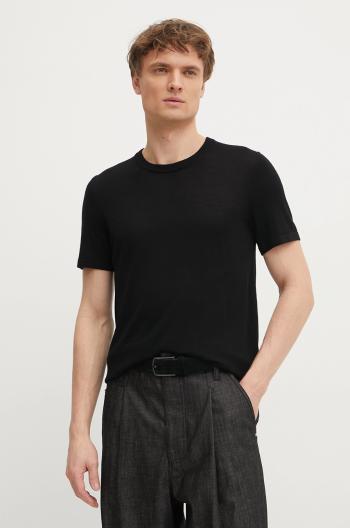 Vlnený sveter Michael Kors pánsky, čierna farba, tenký, CR560DE7AP