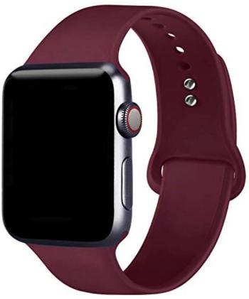 4wrist Curea de silicon pentru Apple Watch - burgundy 42/44/45/49 mm - S/M