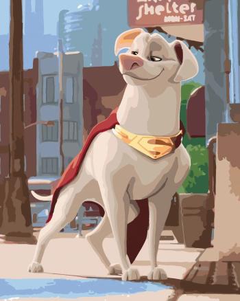 Zuty Maľovanie podľa čísel Krypto so škodoradostným pohľadom (DC League Of Super-Pets)