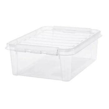 SmartStore Úložný box s bílými klipy Classic, 21 l, 21 l