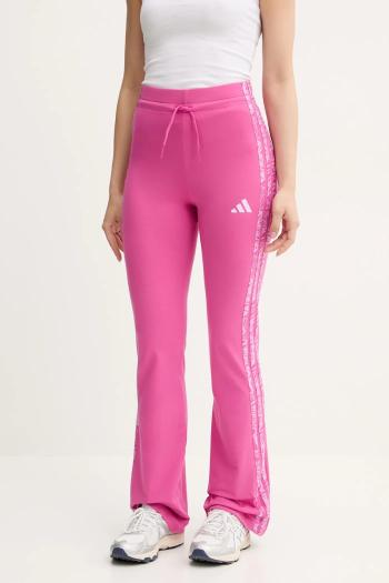 Tepláky adidas W AOP Blur ružová farba, s nášivkou, JG6238
