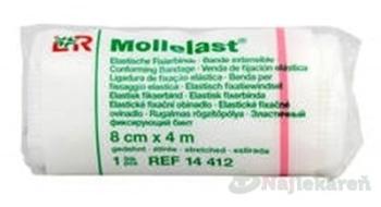 MOLLELAST 8cmx4m obväz elastický fixačný, jednotlivo balený 1ks