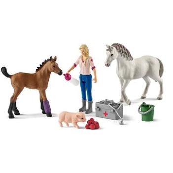 Schleich 42486 Návšteva lekára u kobyly a žriebäťa (4059433573151)