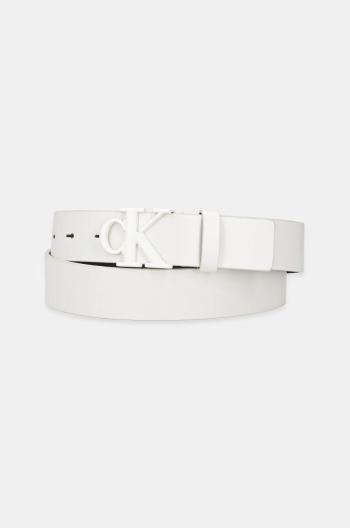 Kožený opasok Calvin Klein Jeans dámsky, béžová farba, K60K613125