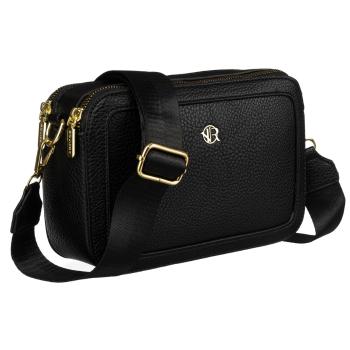 Praktická čierna crossbody kabelka na rameno - Rovicky
