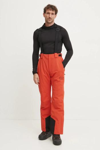 Lyžiarske nohavice EA7 Emporio Armani Kitzbuhel Protectum oranžová farba, PNCJZ.6DPP27