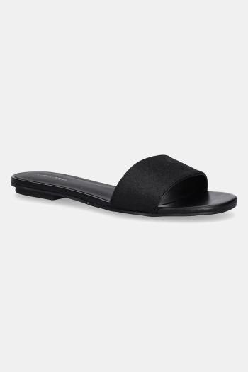 Šľapky Calvin Klein FLAT SLIDE - JACQ čierna farba, HW0HW02388