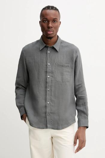 Košeľa A.P.C. A.P.C. Chemise Cassel LIAEK-H12545 BLACK pánska, čierna farba, regular, s klasickým golierom