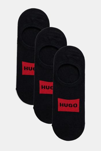 Ponožky HUGO 3-pak pánske, tmavomodrá farba