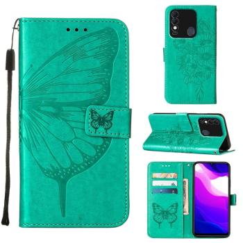 ART Peňaženkový kryt Tecno Spark 8 BUTTERFLY zelený