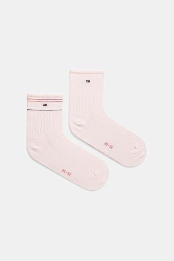 Ponožky Tommy Hilfiger 2-pak dámske, ružová farba, 701232614