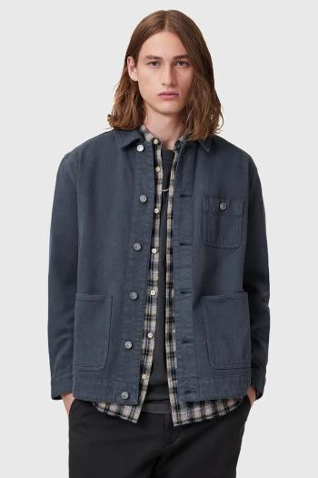 Bavlnená bunda AllSaints EAVIS CHORE tmavomodrá farba, prechodná, M015OC
