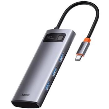 Baseus Metal Gleam Series 5-in-1 Multifunctional Type-C HUB Docking Station Gray 30 Hz Version (WKWG020013)